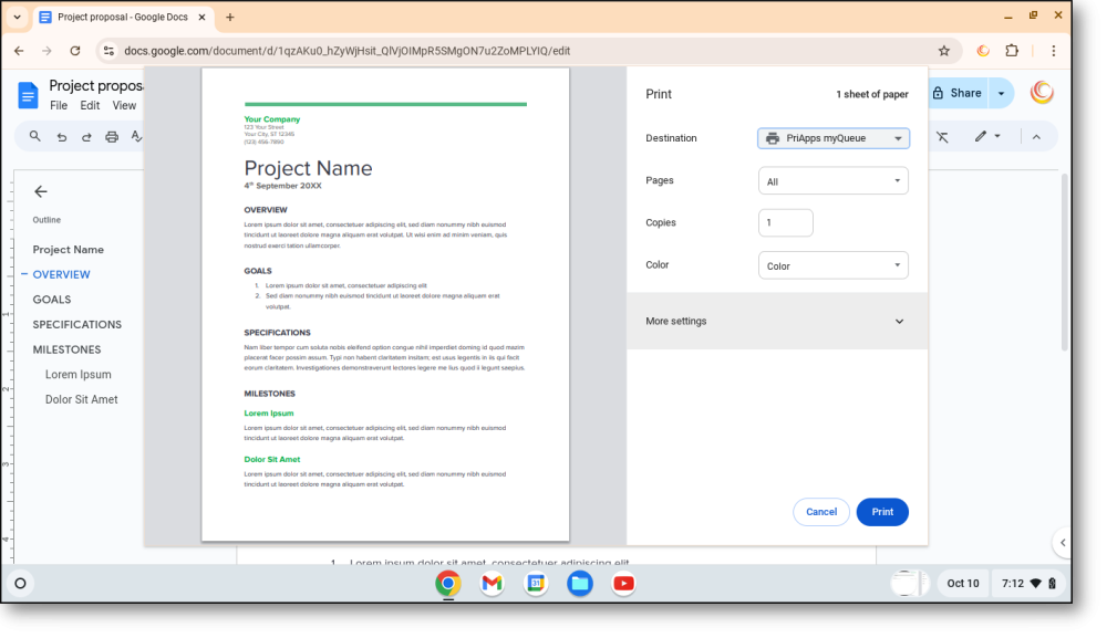 Chromebook — release at managed device