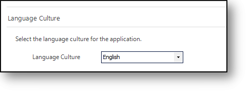 Language settings