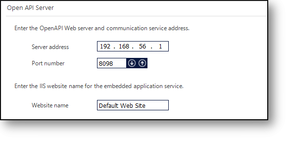 OpenAPI Server settings