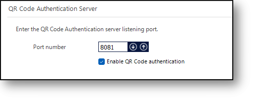 QR Code authentication settings