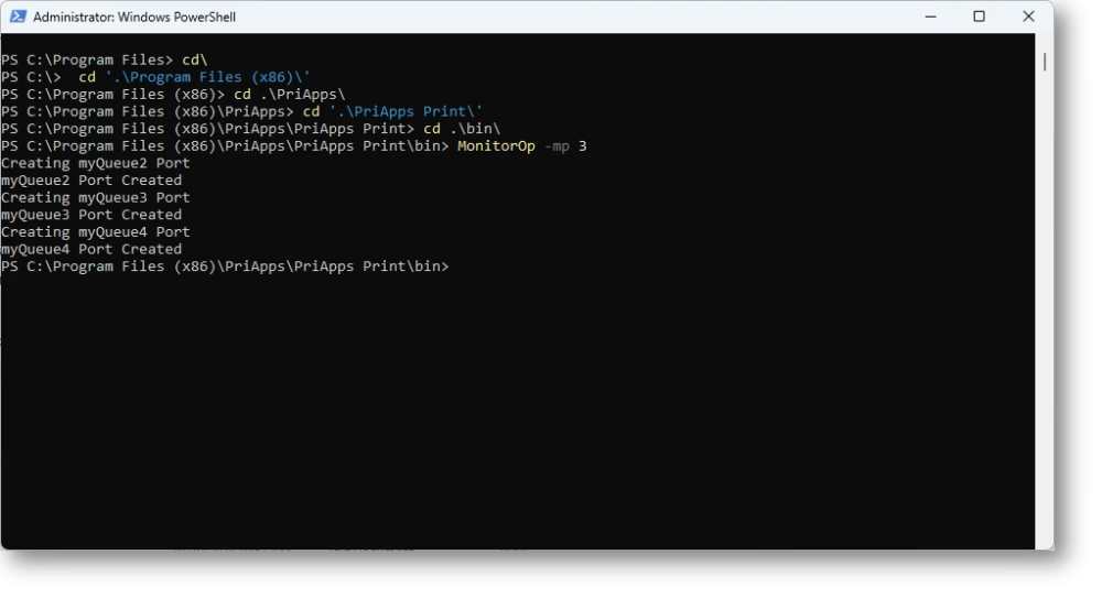 myQueue port pooling — step 2