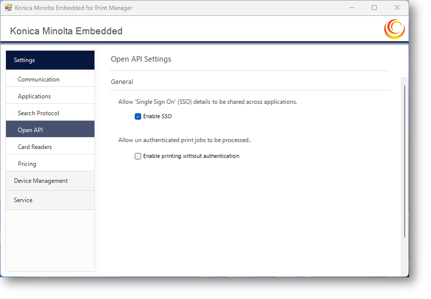 OpenAPI settings