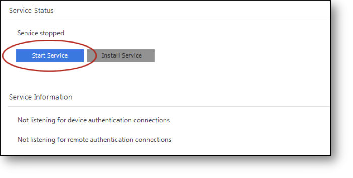 Service control — stopping the service