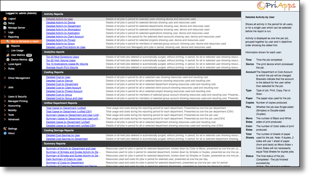 Schedule and run a report